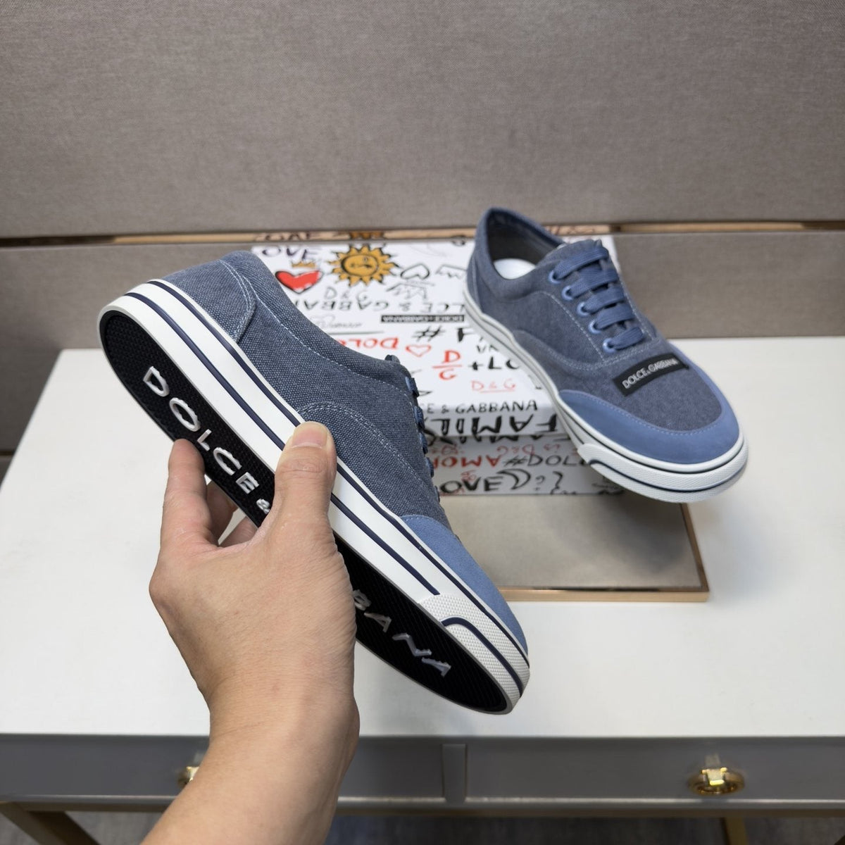 Dolce & Gabbana Men's Low-Top Sneakers — side