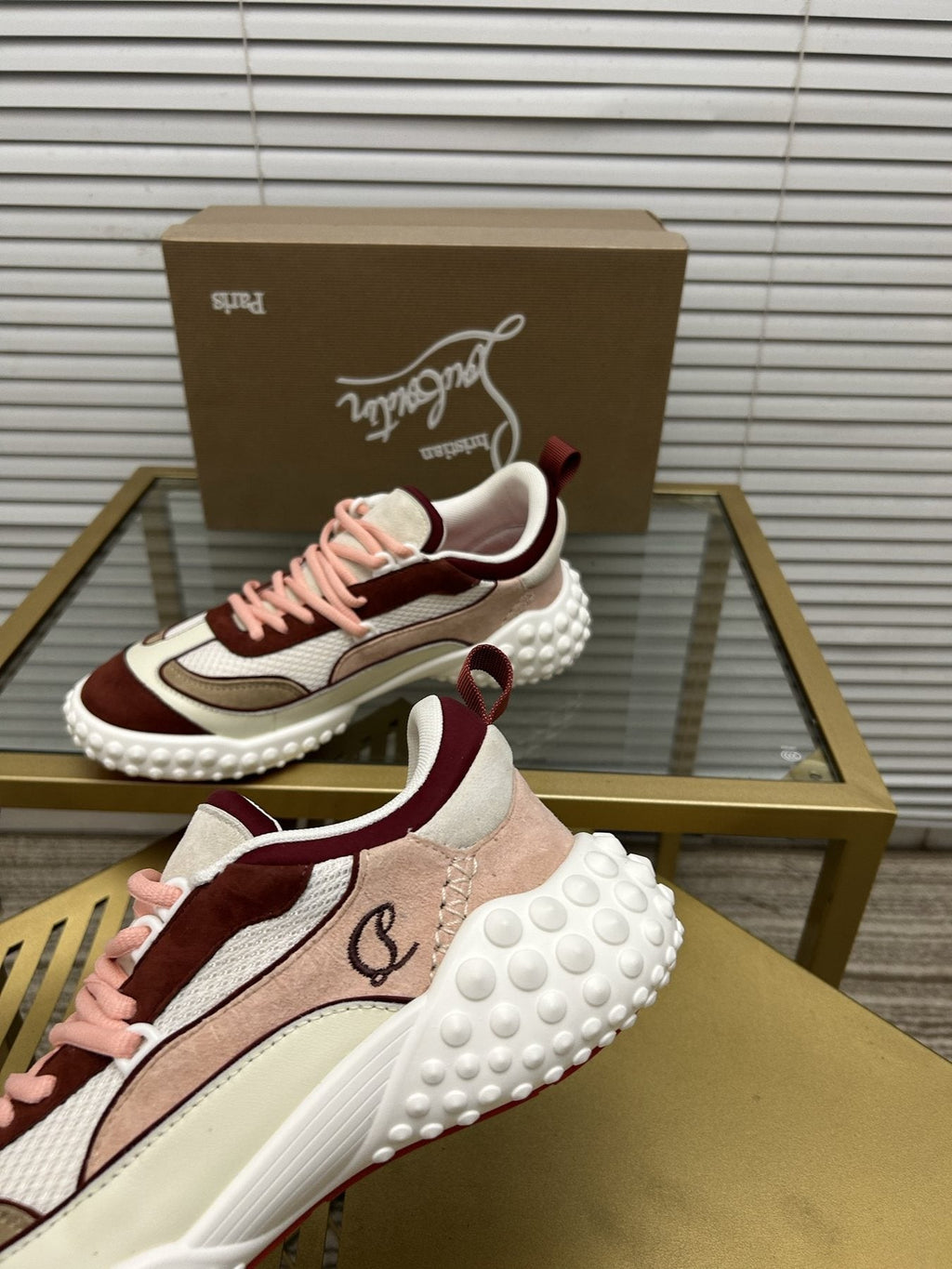 Christian Louboutin Contrast Trim Sneakers — back